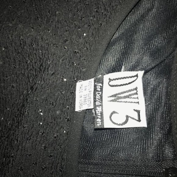 David Warren DW3 black EVENING DRESS shinny top - Picture 4 of 5